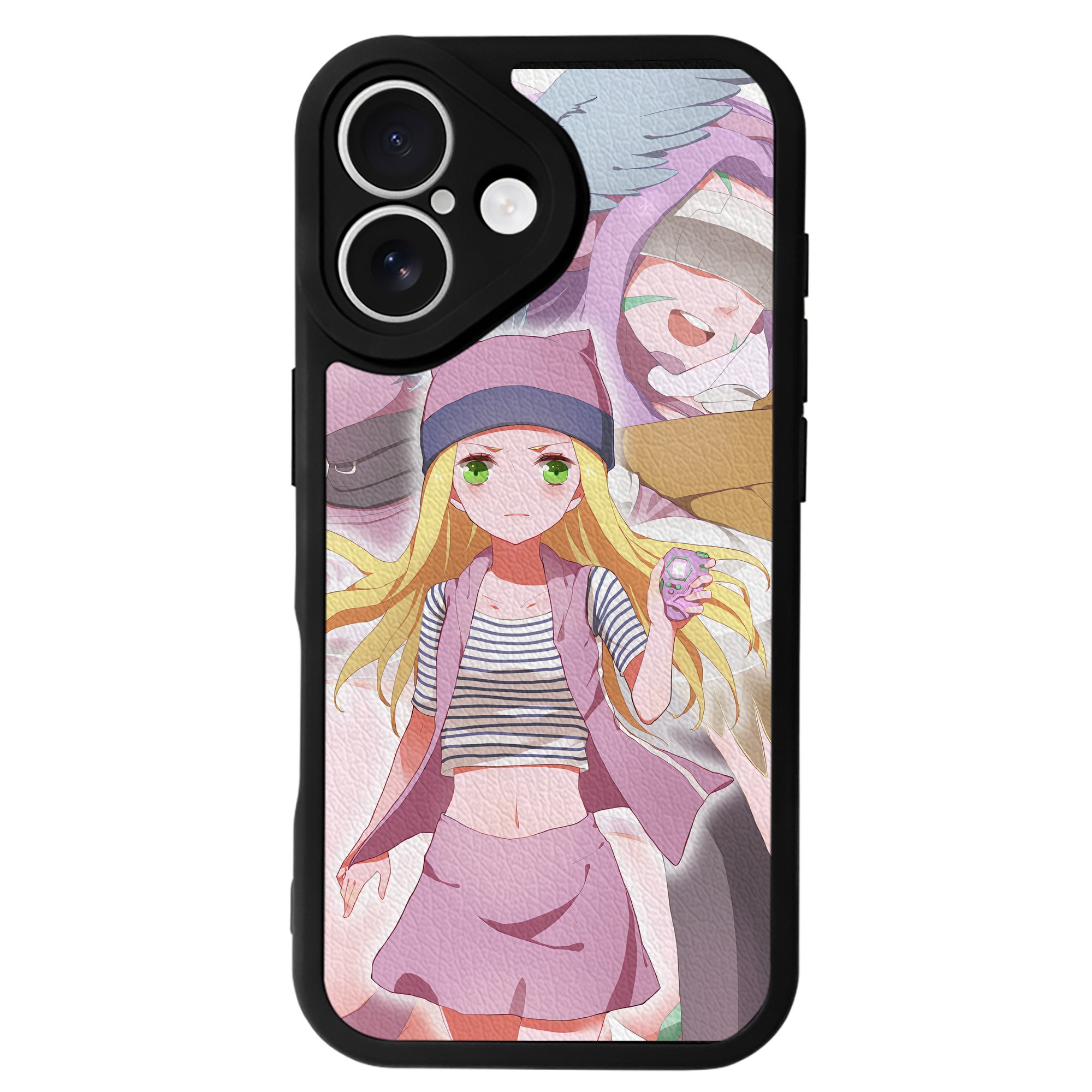 （画像用） Digimon デジタルモンスター/デジモン 【iPhone 16シリーズ対応】シリコンスマホケース（レザー調） 材質：シリコン